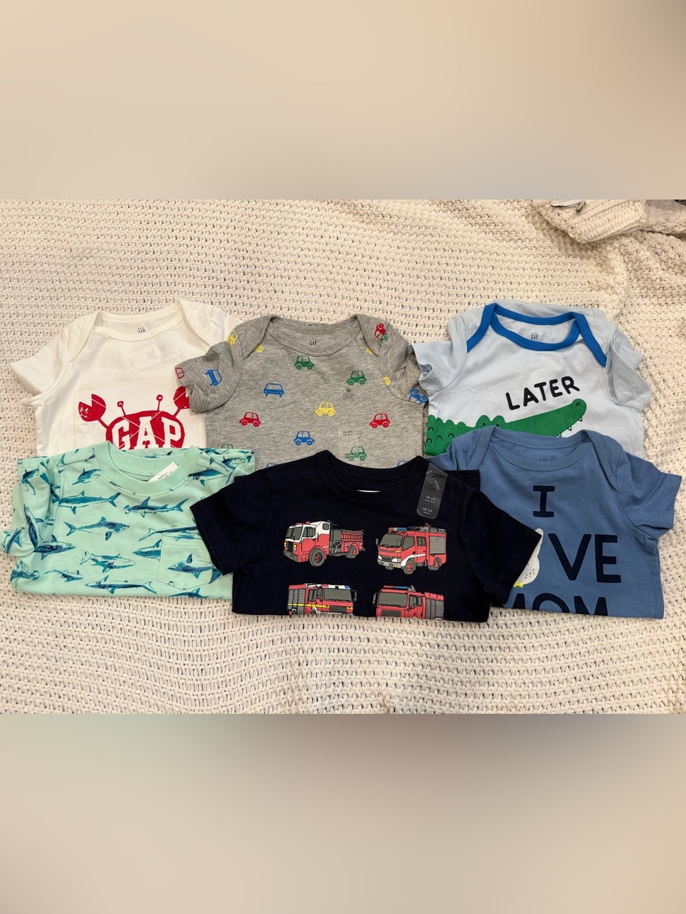 Infant Boy Bundle Bodysuit Shirts Size 18-24M Gap New with tags